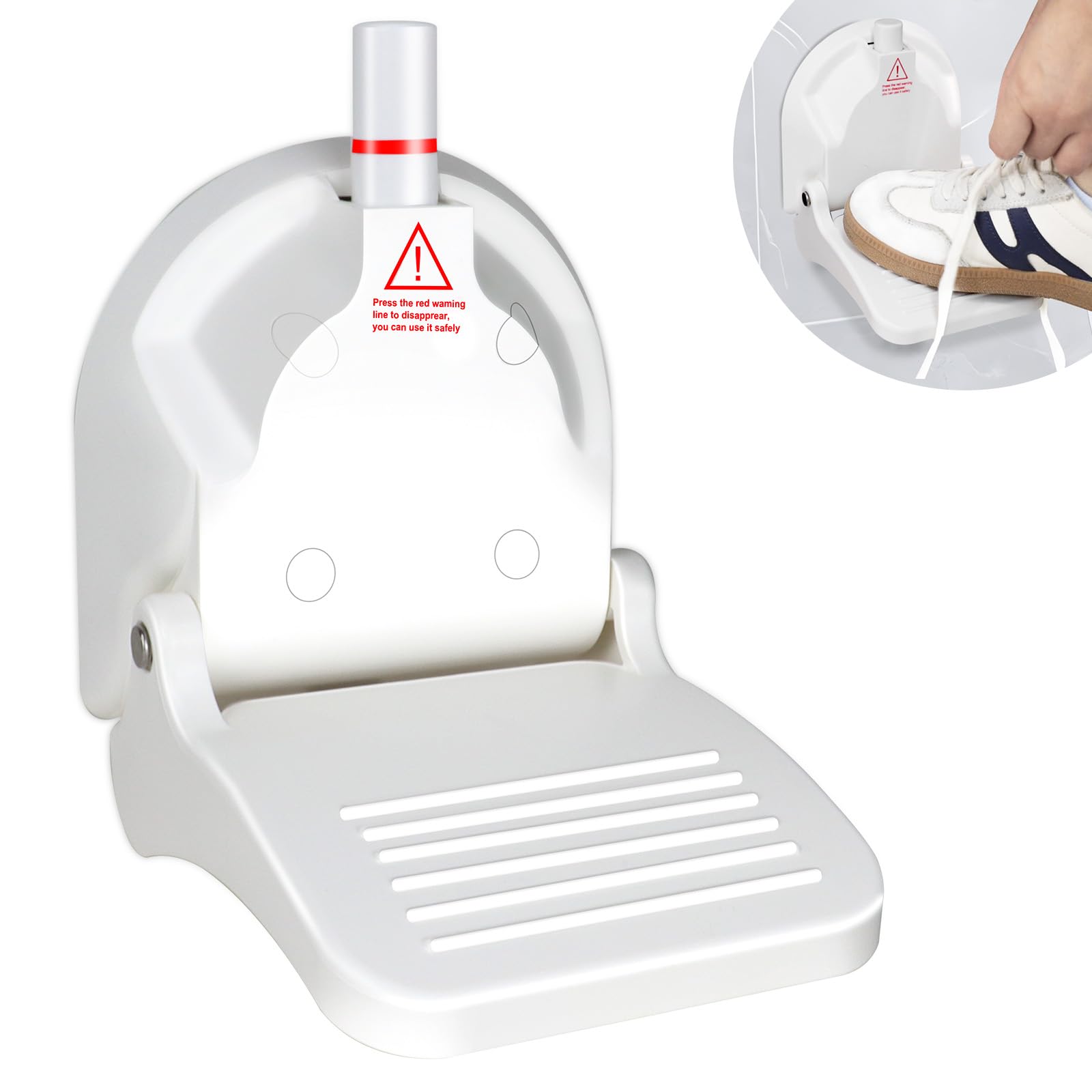 Photo 1 of Foldable Shower Foot Rest with Suction Cup for Shaving Legs?Anti-Slip Shower Pedal with No Drilling Suction Cup for Pregnant Woman & Back Pain Sufferers- Reduce Body Strain & Bending Over