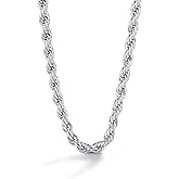 Men 925 Sterling Silver 5mm Twist Rope Chain Necklace 24k Real Gold Plated Women Diamond Cut Clasp Rope Box Chain 18 " 20 "22" 24 "26" 28 "30"Chocker Jewelry Gifts (Silver, 22 inch)