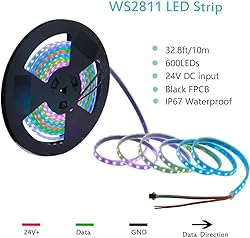 ALITOVE 32.8ft Addressable RGB LED Strip Light