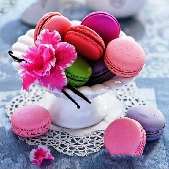 BFED Bunte Macarons Diamant mosaik Cartoon Bilder kreuzstich Diamant