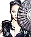 L'VOW Real Natural Feather Epaulet Shrug Shawl Scapular Shoulder Wrap Halloween (Y- Black)
