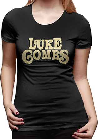 Amazon.com: Luke Combs Logo Womens Short Sleeve T Shirt Round Neck Summer Tee Shirt : Clothing 