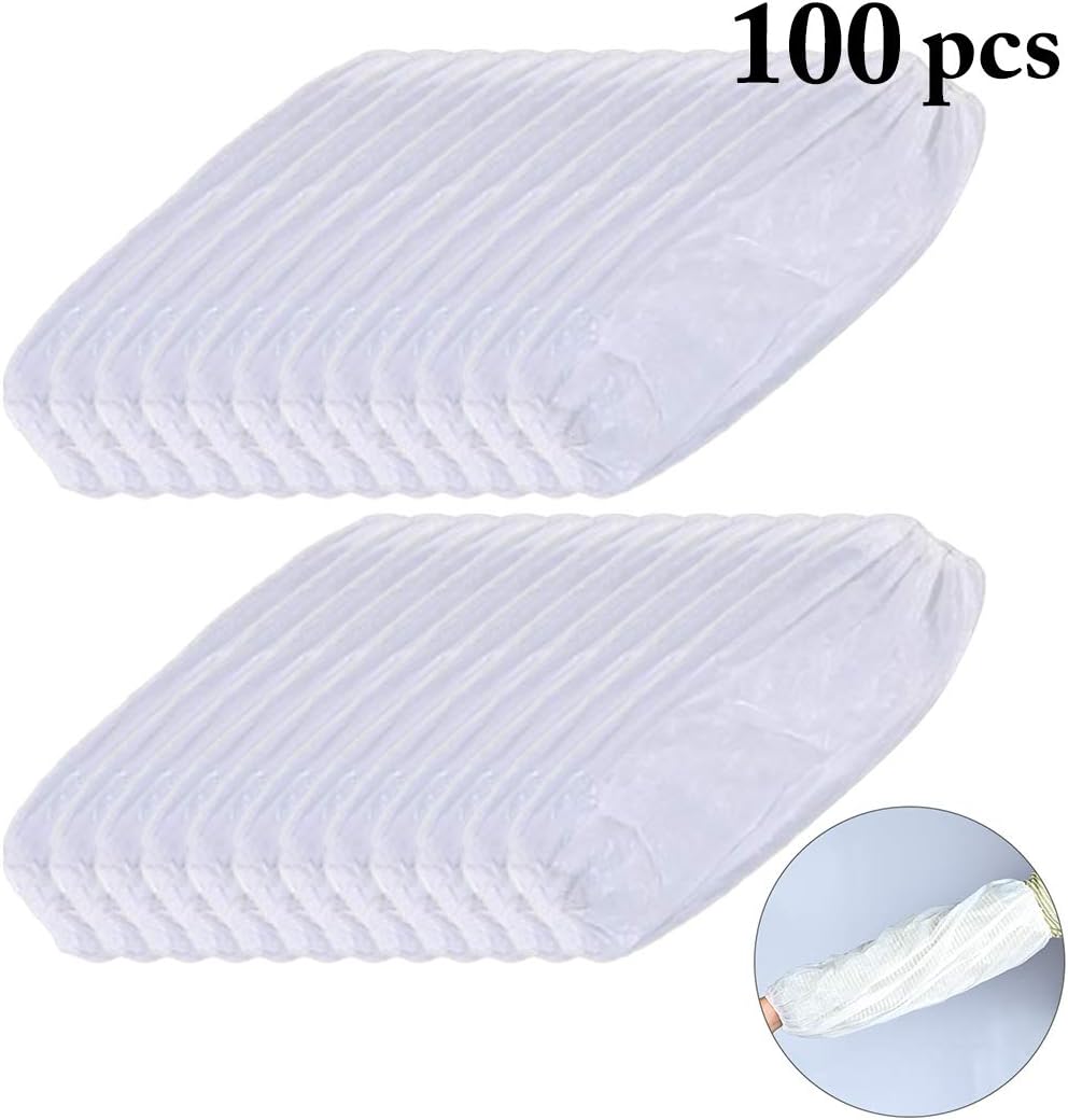 Bangcool 100PCS Disposable Arm Sleeve Covers, Disposable Sleeve Cover Waterproof Oversleeve Sleevelets for Home