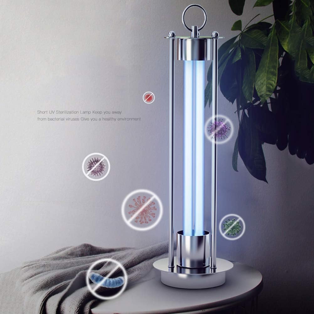 LTLGHY Integrated Ultraviolet Germicidal Lamp with Ozone Quartz Tube Disinfection Portable UV-C LED Sanitizer for Car Household Refrigerator Toilet Pet Area with Lamp Base 36W