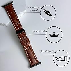 Light Brown Watch Strap Compatible with Apple Watch