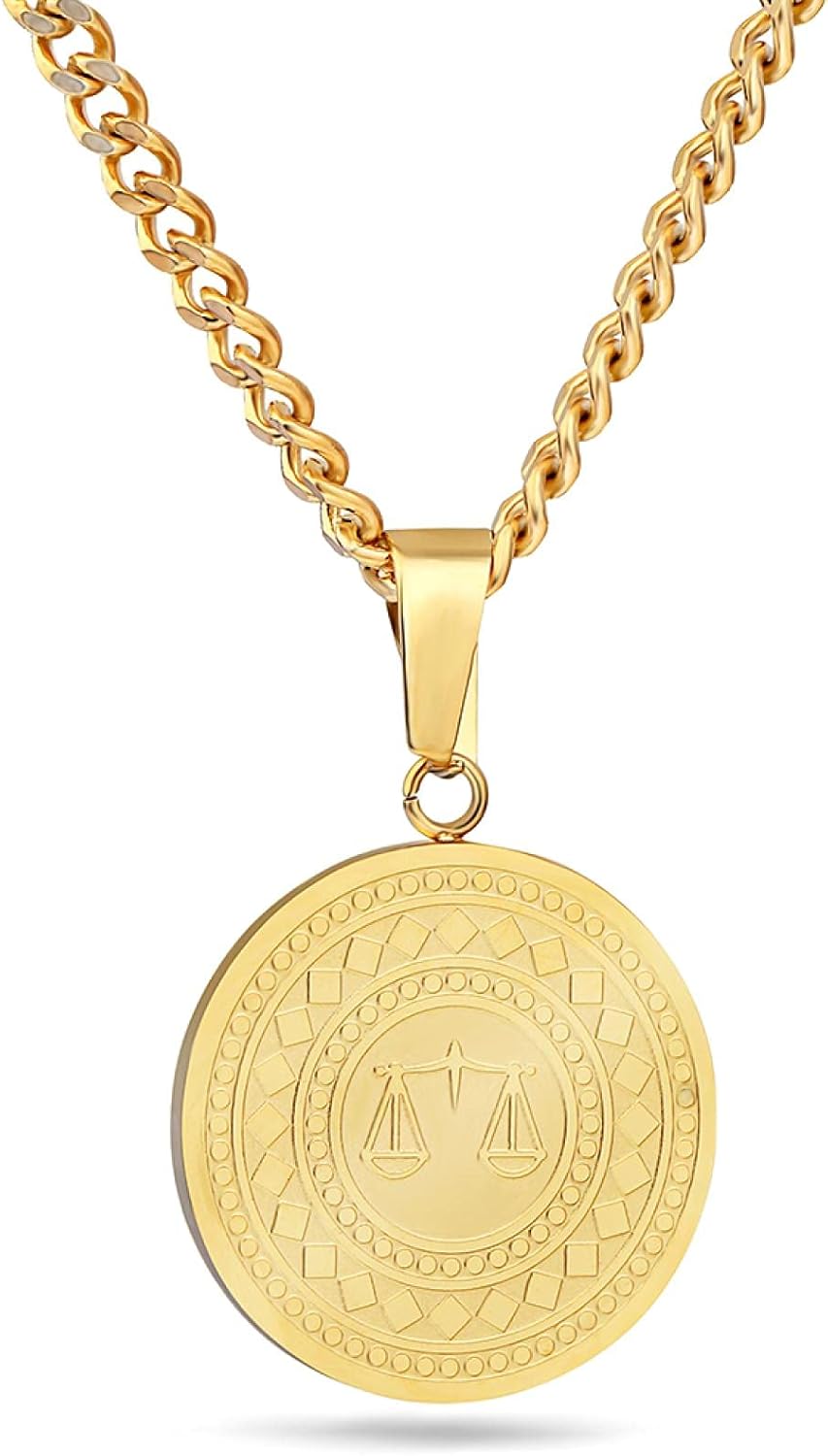 Justice Balance Scales Necklaces Pendants For Men Unique Judge Jewelry