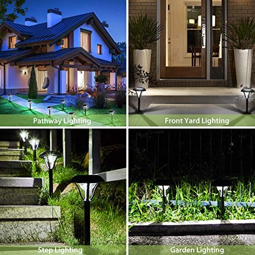 OxyLED Solar Path Lights, 8 Pack Garden Stake Light Solar Powered, Decorative Waterproof Outdoor Landscape Lighting Auto On/Off Dusk to Dawn for Pathway, Lawn, Patio, Yard, Christmas - Thumbnail 5