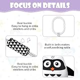 Aolso Baby Pram Pushchair Hanging Rattle Toys 3 Pack Black White High Contrast view 4