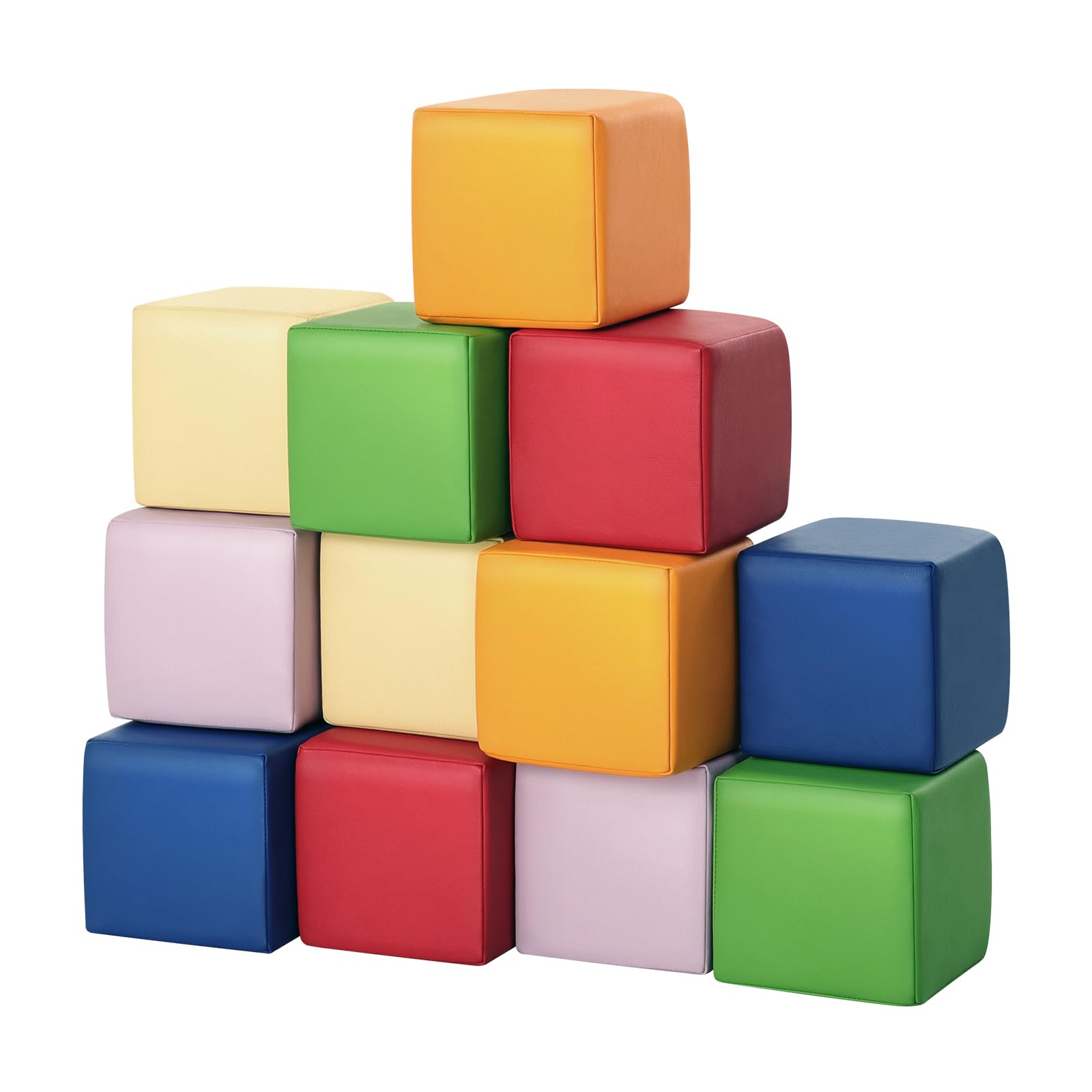 JungleDove Kid Soft Play Set: Toddler Soft Play Shape - 12-Pieces Pu Leather Foam Blocks For Toddlers - Softplay For Home Indoor Playroom Preschool Centers