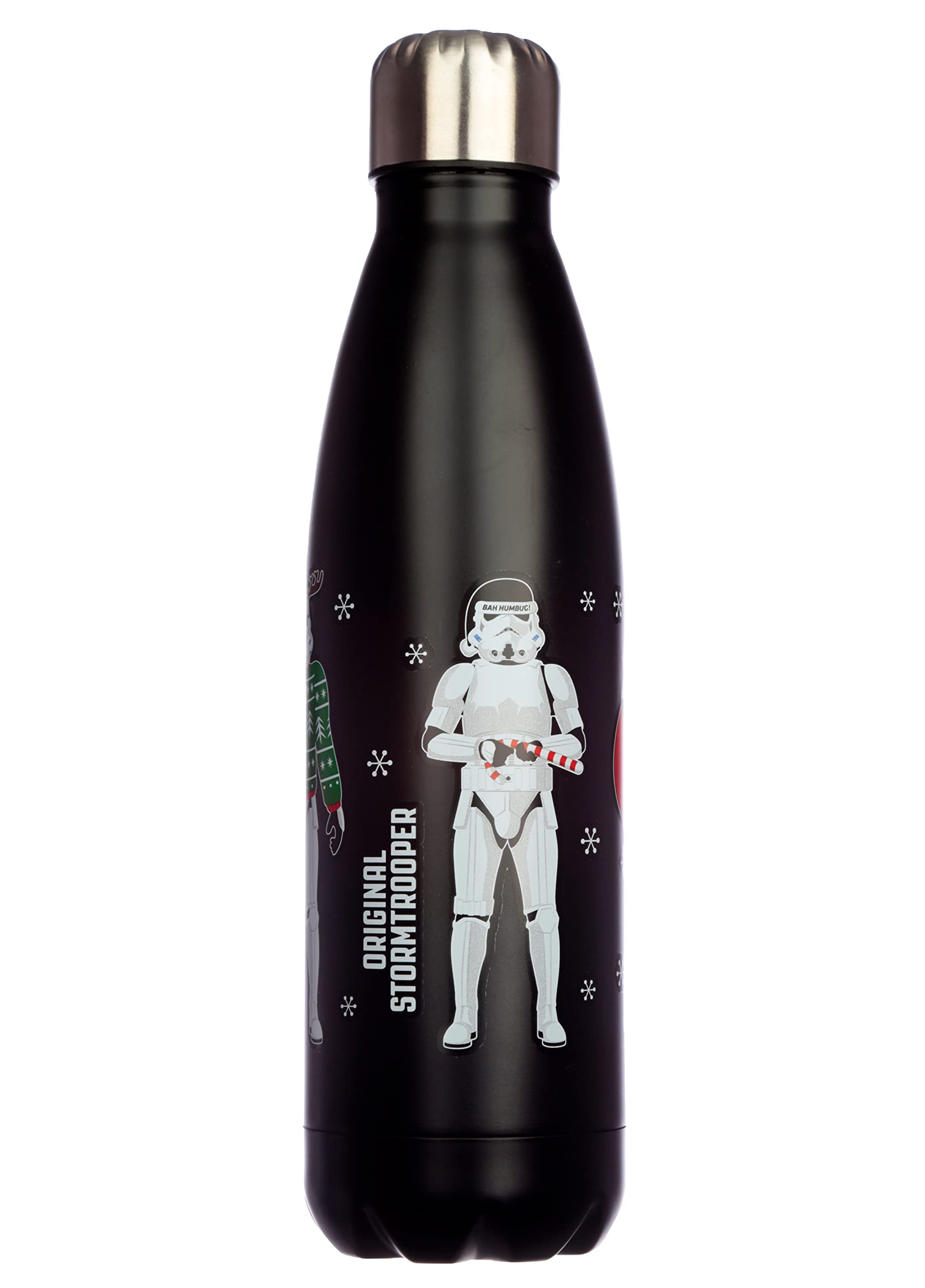 Puckator The Original Stormtrooper - Stainless Steel Water Bottle - Cold for 24h and Hot for 12h - Metal Water Bottles with Trooper Design - Double Walled Modern Thermos Flask - Bpa Free - 500 ml
