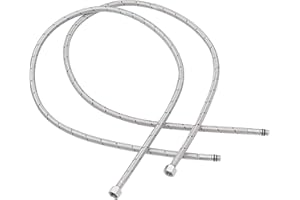 BATHLAVISH 40" Length Faucet Supply Lines 3/8" Comp x M10 Male Connector Line Braided Stainless Steel Nylon Sink Hose Extension for Bathroom Kitchen Faucet 2Pcs (1 Pair)