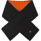 Dr.Warm Heated Scarf with Battery for Men Women, Rechargeable Electric Heated Neck Warmer for Winter Cycling Fishing Hiking