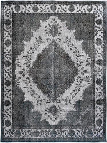 Kalaty One-of-a-Kind Vintage Hand-Knotted Area Rug, 9' 6" x 12' 7", Grey