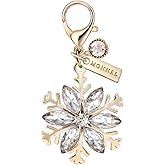 MC129 Clear Crystal Snowflake Lobster Charm Pendant with Pouch Bag (Gold ,1 piece)