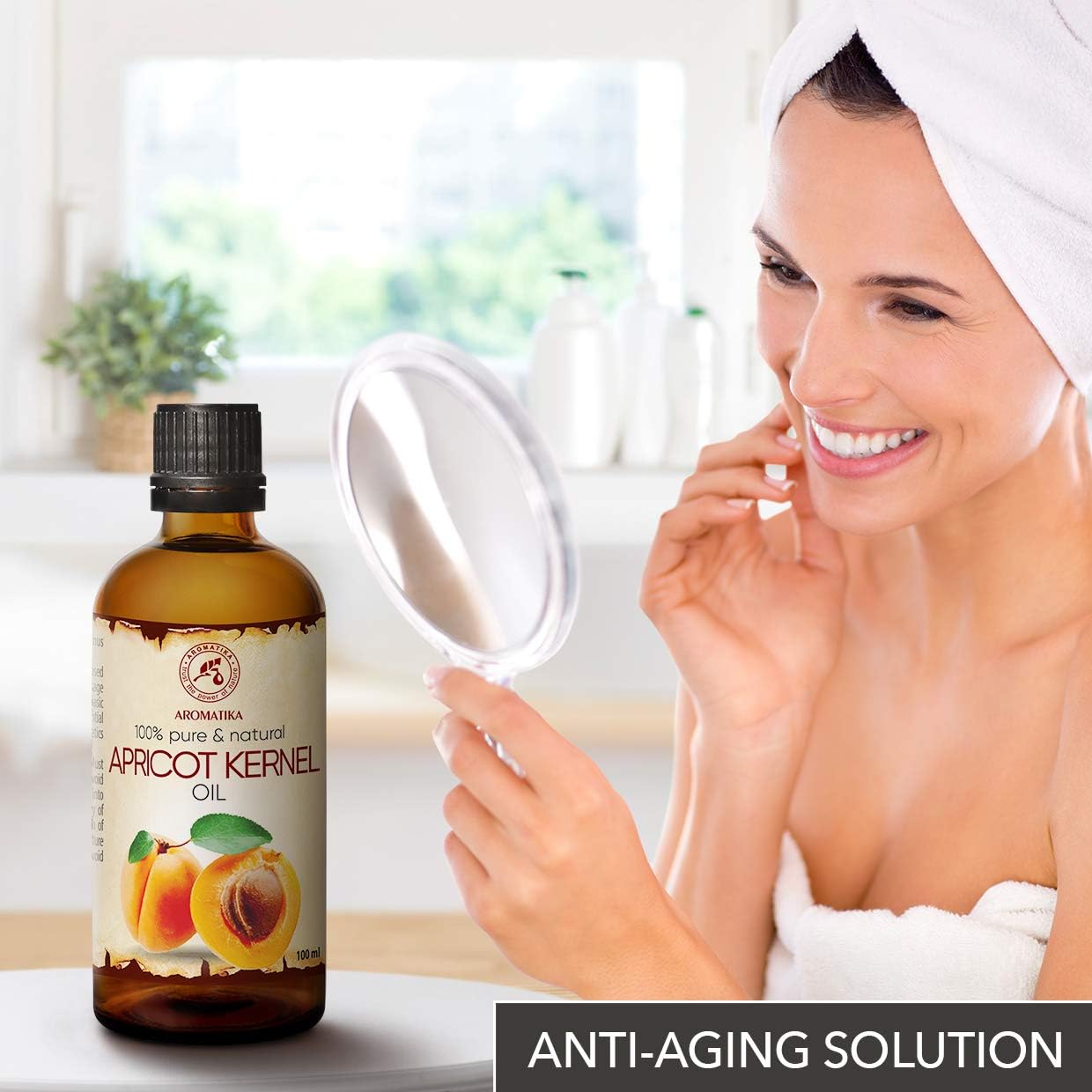 Apricot Oil 100ml, Prunus Armeniaca Oil, Italy, 100% Pure & Natural, Good for Skin, Hair, Body, Face Care, Glass Bottle - Image 4