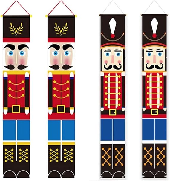 LUWEI Decoración Navideña Cascanueces Cartel de Bienvenida a Casa, 2