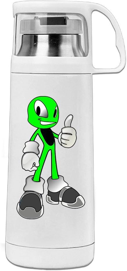 Handson Stainless Steel Vacuum Insulated Drink Cup Alien Insulated Thermos Cup White 14oz/350ml
