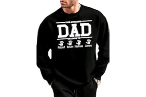 Savilediy Personalized Fathers Day Christmas Birthday Gift Idea for Dad Papa, Custom Sweatshirt T-Shirt Hoodie with Name