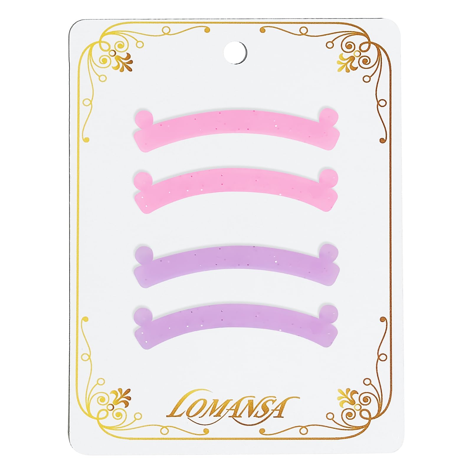 Lomansa Lash Lift Ribbon, Lash Lift Tool, Prevent Eyelashes from Bouncing Off, Not Easy to Deform and Reusable, 2 Pairs(Pink Purple)