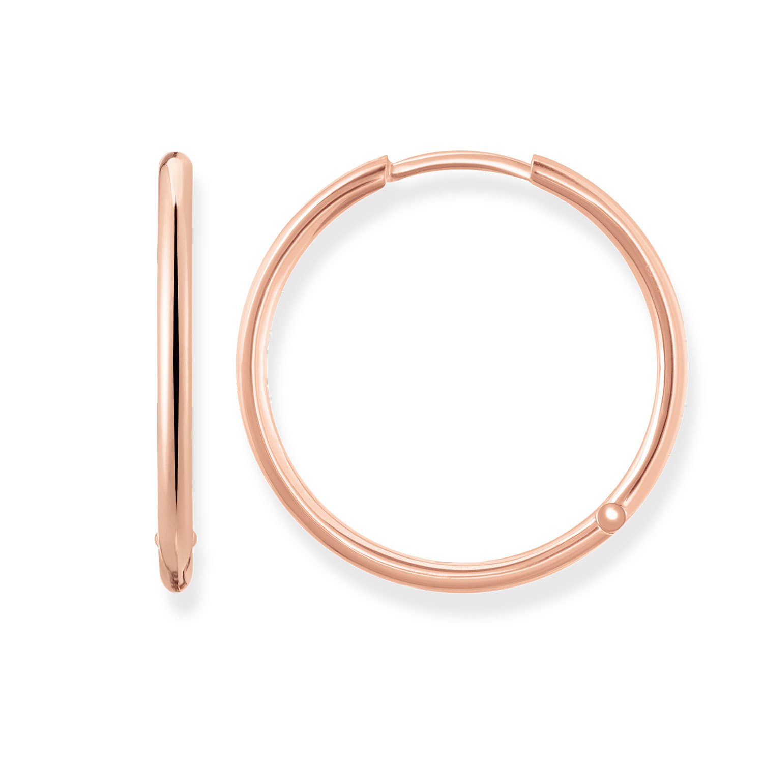 THOMAS SABO hoop earrings large 925 Sterling Silver; 18k Rose Gold Plating