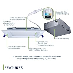 Leviton DBS40-S1W Baffle Slim
