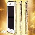 Generic Luxury Diamond Crystal Rhinestone Bling Metal Frame Bumper Case Cover for Iphone 6 (4.7-inch) (Gold)
