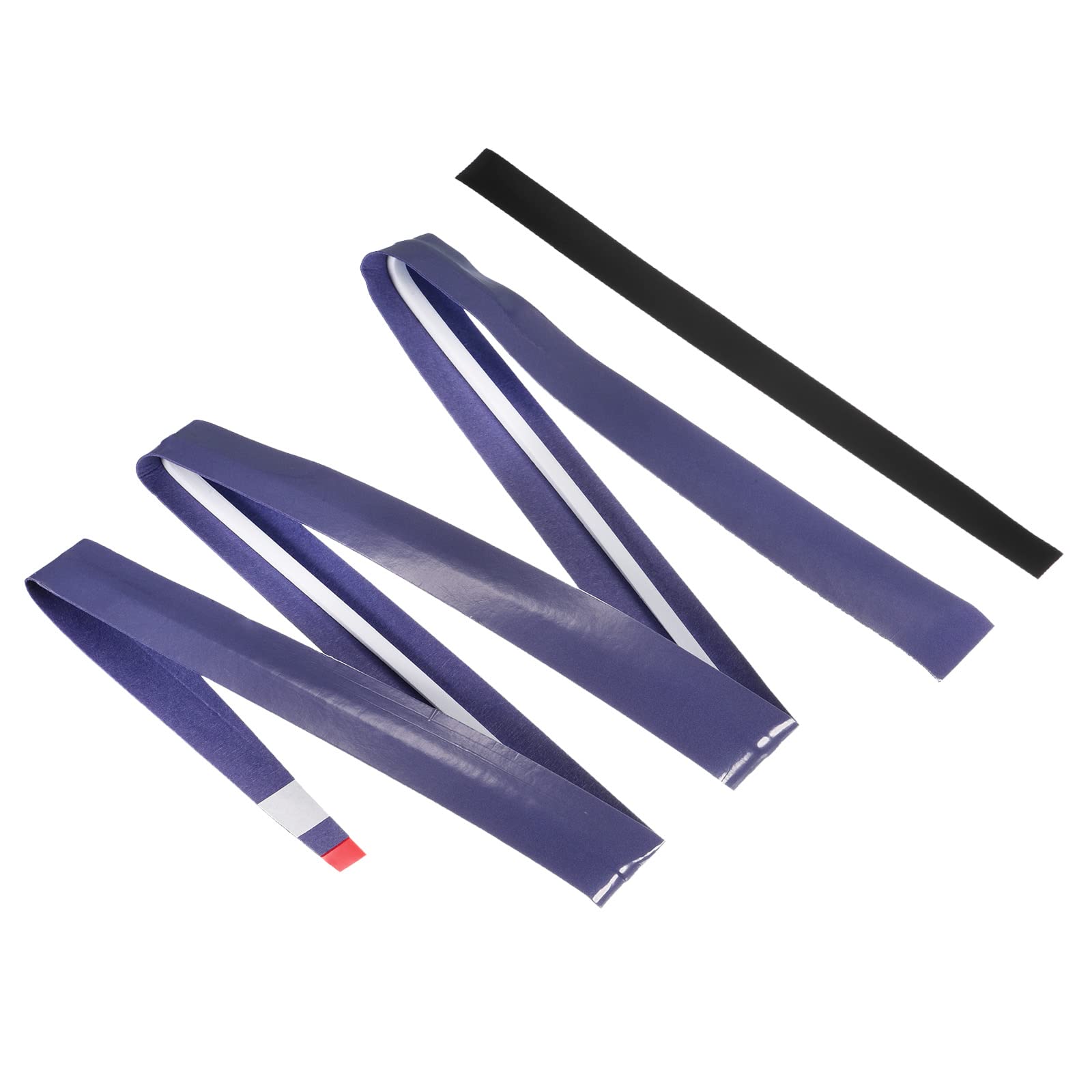 PATIKIL 43.3" Tennis Racket Grip Tape with Damping Ridges, 6 Pack Overgrip Absorbent Stretchy Non-Slip for Badminton Fishing Rod, Purple