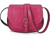 AFKOMST Crossbody Bags for Women,Small Saddle Purse and Boho Cross Body Handbags,Vegan Leather