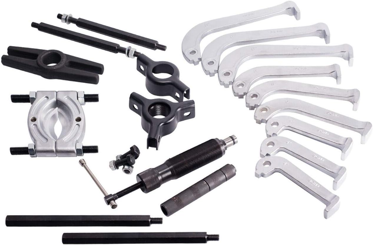 10 Ton Hydraulic Ram Bearing Separator Gear Puller Kit 8" 6" 4" Jaw & Ext Rod,Jikkolumlukka