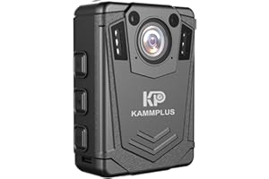 KAMMPLUS KP20 1512P Body Camera,60FPS Videotape, H.265,64G Memory, Night Vision, GPS, 2 Inches LCD Screen, 14 Hour Battery - Ideal for Daily Record, Service, Delivery,Police Body cam (64GB)