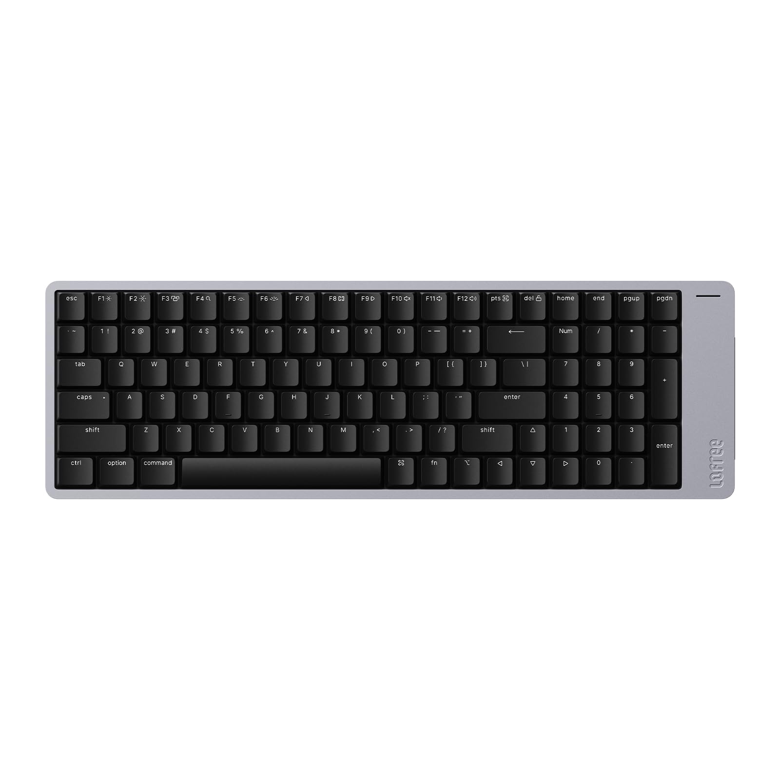 Photo 1 of LOFREE Flow2 Low-Profile Mechanical Keyboard, Aluminum Alloy with Pulse Tactile Switches, Rechargeable Wireless Keyboards with 3 Mode Connections for Windows, macOS (Space Gray, 100 Keys)