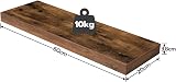 HOOBRO Floating Shelves Set of 2 60 cm Wall Mounted Rustic Brown EBF60BJ01 view 3