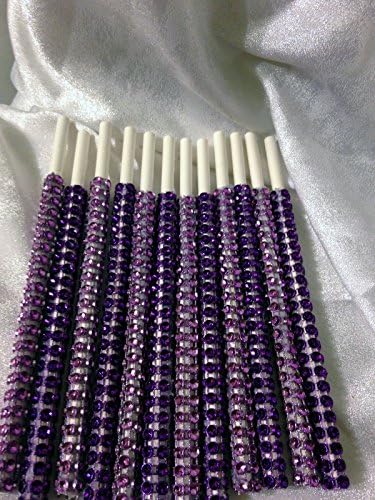 Purple Rain Inspired Specialty Bling Cake Pop Sticks - Purple & Lilac Glam for Lollipops, Cake Pops and All Things Party - Bling Sticks 6 15.2 Cm - 12 Ct Set by Premium Quality