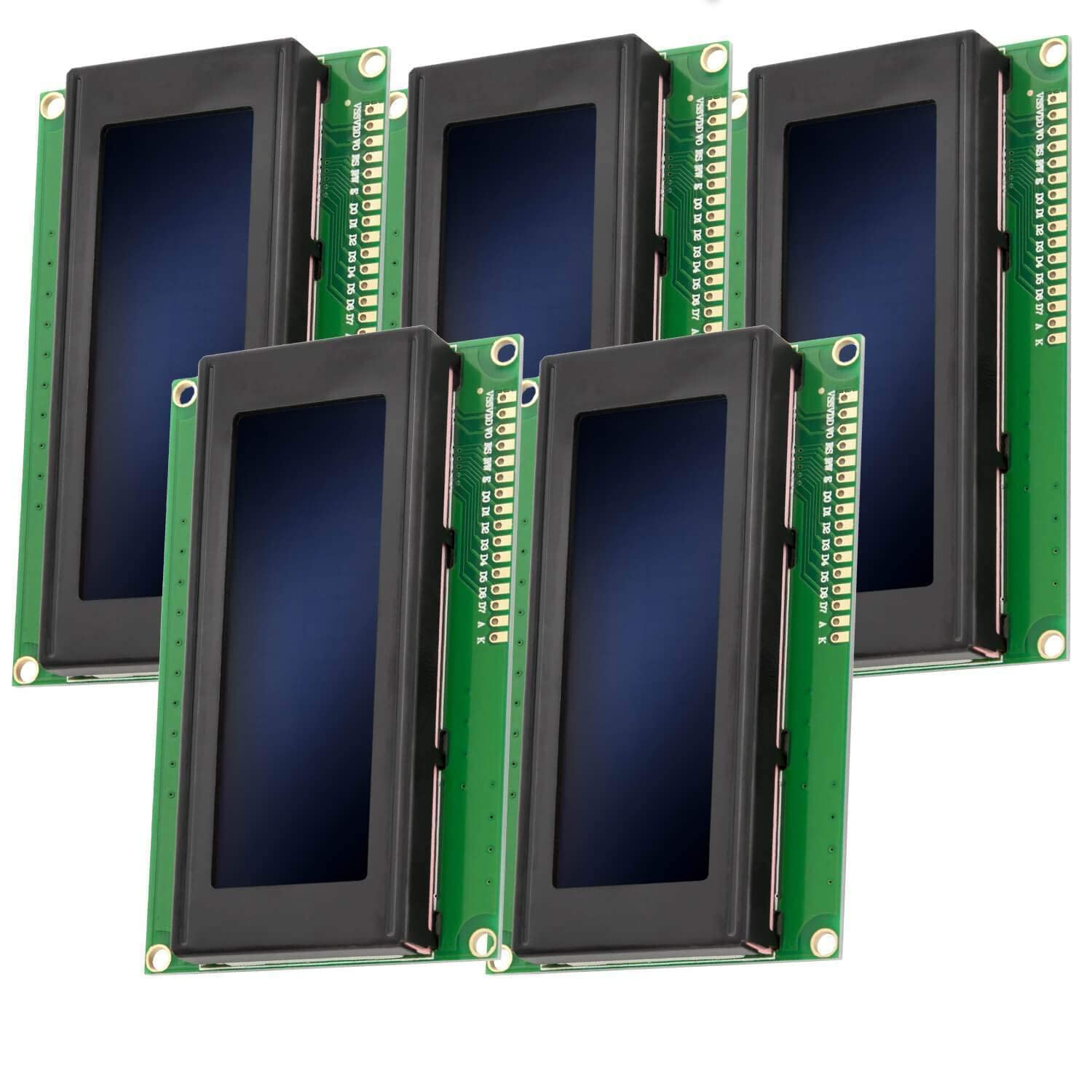 AZDelivery Compatible with HD44780 2004 4x20 Serial LCD White Character Blue Backlight Display Board 3.3V 5V Compatible with Arduino and Raspberry Pi Including E-book! (Pack of 5)