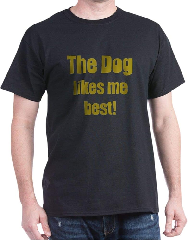 Amazon CafePress The Dog Likes Me Classic 100 Cotton T Shirt Clothing