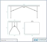 Harbour Housewares Rectangle Folding Trestle Tables 180cm Pack of 2 Black view 7
