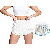 EEOST Women's Plastic Pants for Adult Diapers Incontinence Waterproof Cloth Diaper Cover Leakproof Rubber Underwear Alternative (White, S)