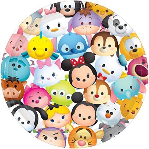 TSUM TSUM by Disney 9 Lunch / Dinner Plates Birthday Party Supplies by anagrm