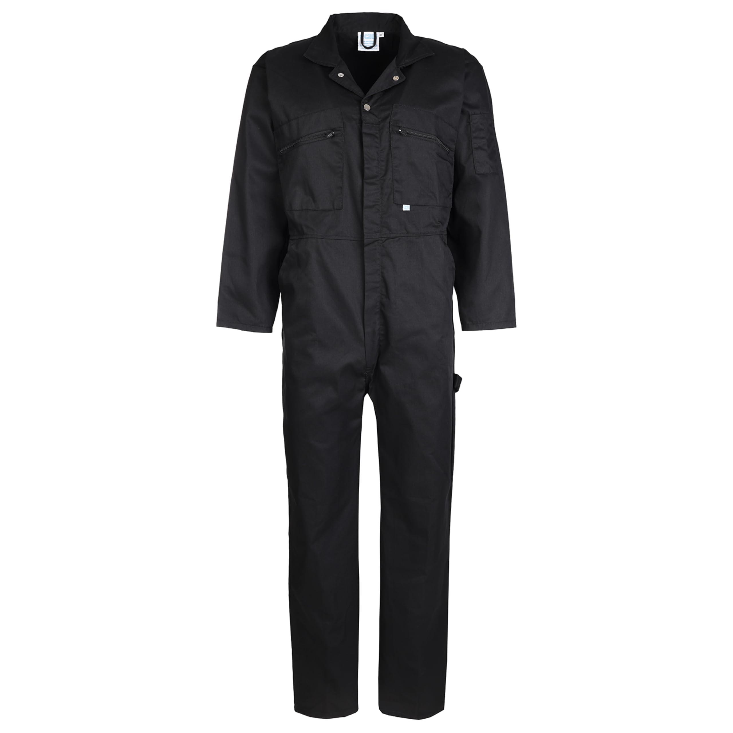 Fort - Zip Front Coverall - Black - 46" - Handy Pockets - Work Overalls for Men