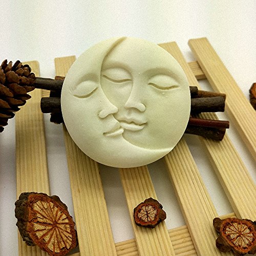 Sun and Moon Face Soap Mold - MoldFun Silicone Mold for Handmade Bath Bomb, Lotion Bar, Wax