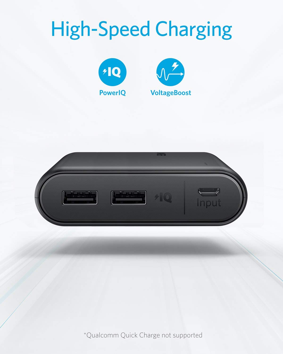 Anker PowerCore 13000, Compact 13000mAh 2-Port Ultra-Portable Phone Charger Power Bank with PowerIQ and VoltageBoost Technology for iPhone, iPad, Samsung Galaxy (Black)