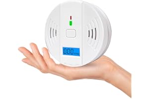 USBNOVEL Carbon Monoxide Detector,Battery Operated CO Monitor Alarm Detector with Sound Warning and Digital LCD Display for Home,Complies with UL2034 Certified (Batteries NOT Included)