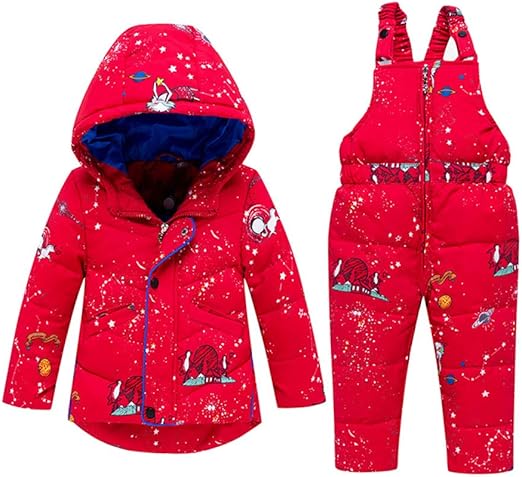 Kinder Skianzug 2-teilig - Wasserdichter Schneeanzug Mit Fleecefutter