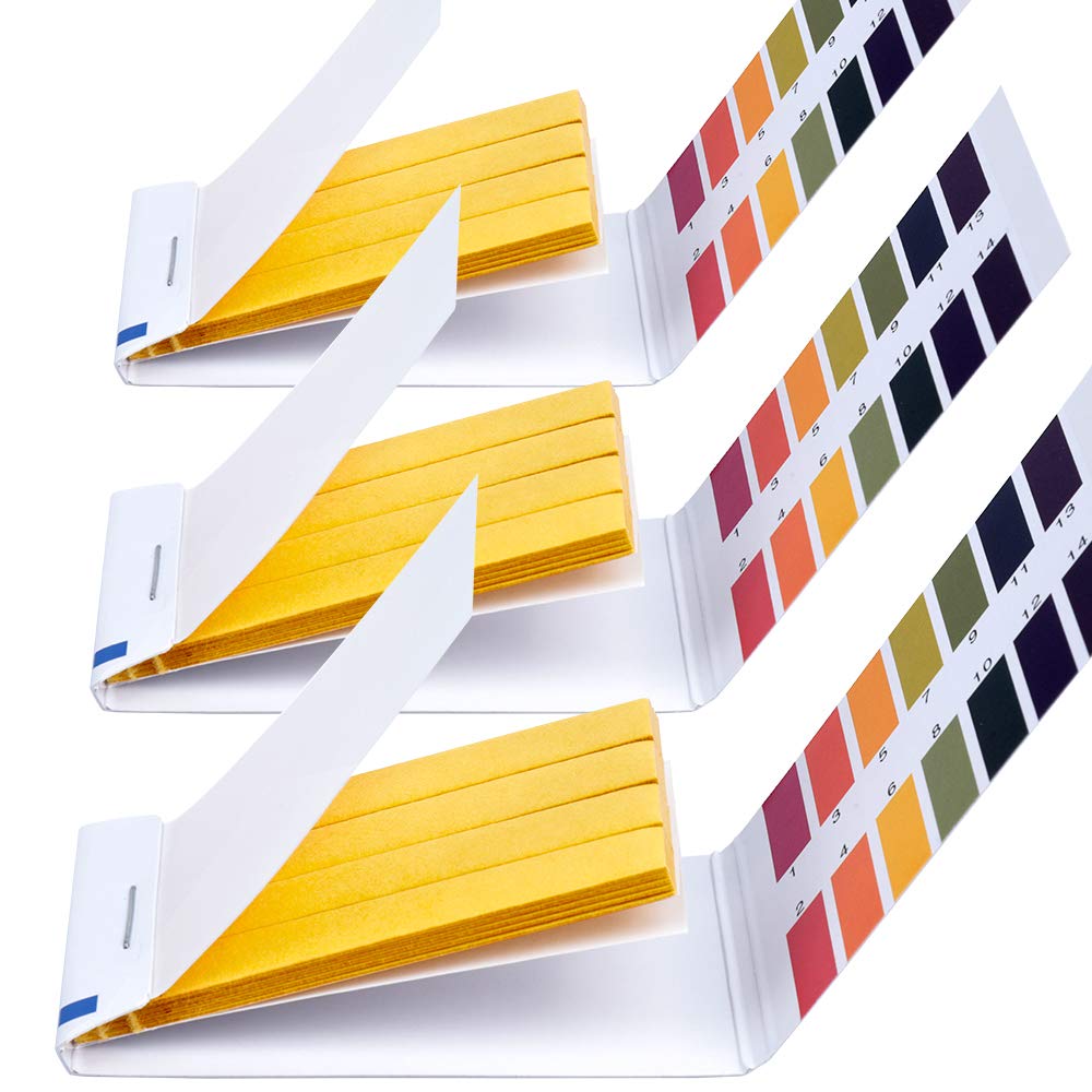 PH 114 Test Paper, FANDAMEI 3 Pack 240 Pieces Litmus pH Test Strips, Universal Indicator Test