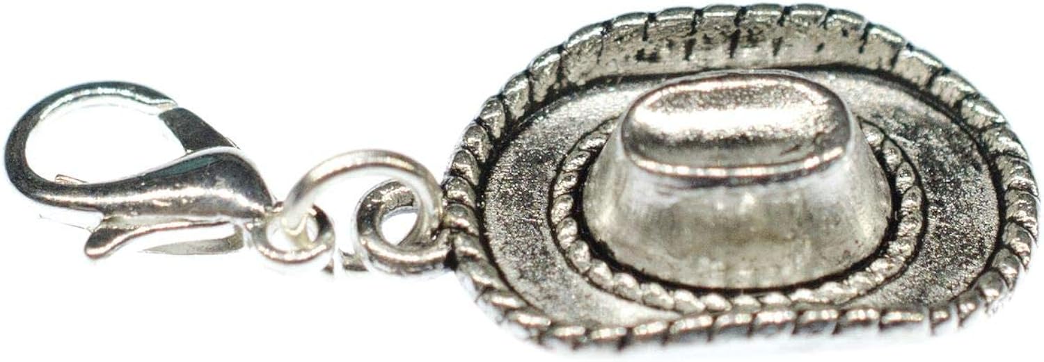 Miniblings Cowboy Charm Pendant For Bracelet Wristlet Western Hat Sheriff, Multicolored, 20mm