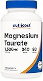 Nutricost Magnesium Taurate 1,500mg; 240 Capsules