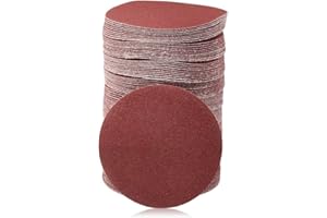 SPEEDWOX 100pc 3 Inch Sanding Discs Hook and Loop Sandpaper 120 Grit Sander Disc Sanding for Drill Grinder Rotary Tools No Hole