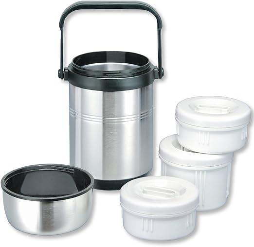 Isosteel VA9681 1.6 L VacuumInsulated Container with Handle, Plus 3