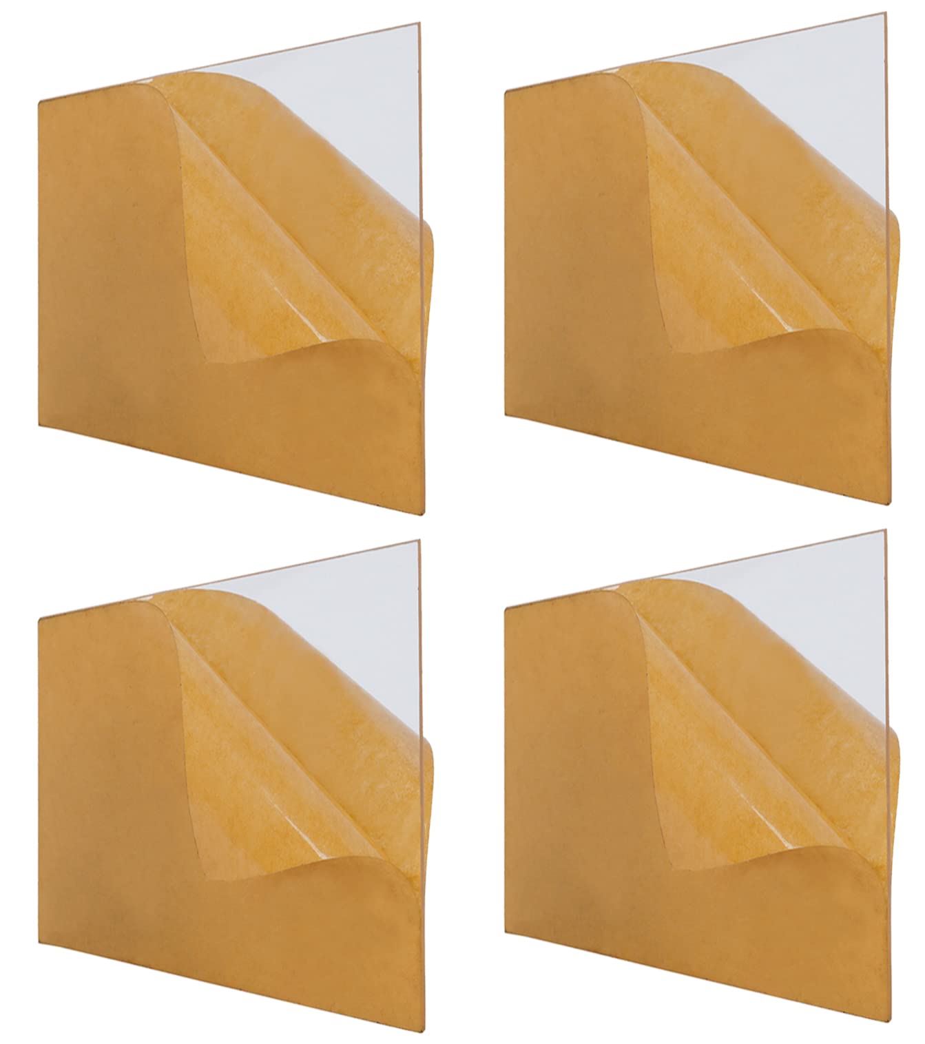 Inkdotpot Pack of 4-3mm Clear Acrylic Sheet 1/8 Thick Cast 12"x12" Transparent Acrylic Plastic Board with Protective Paper- DIY Display Project