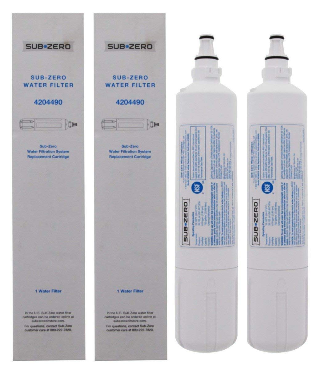 SubZero 4204490 Refrigerator Water Filter Replacement Cartridge (2 Pack)